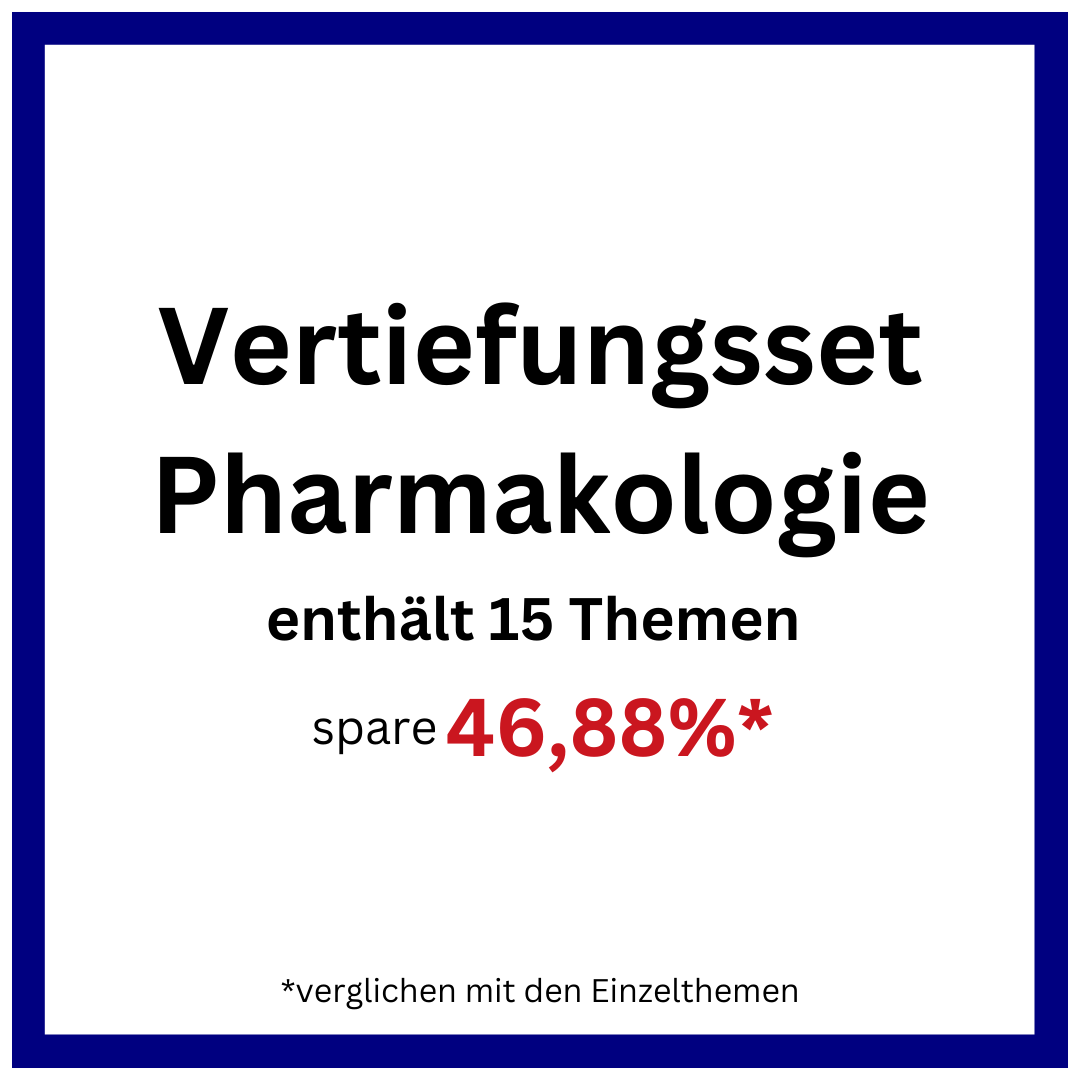 Vertiefungsset Pharmakologie - 478 Karteikarten