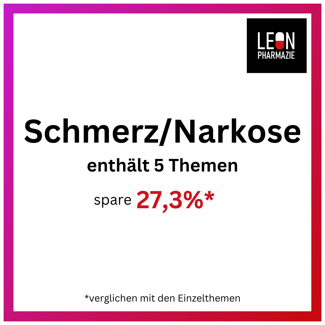 Themenkomplex Schmerz / Narkose - 135 Karteikarten