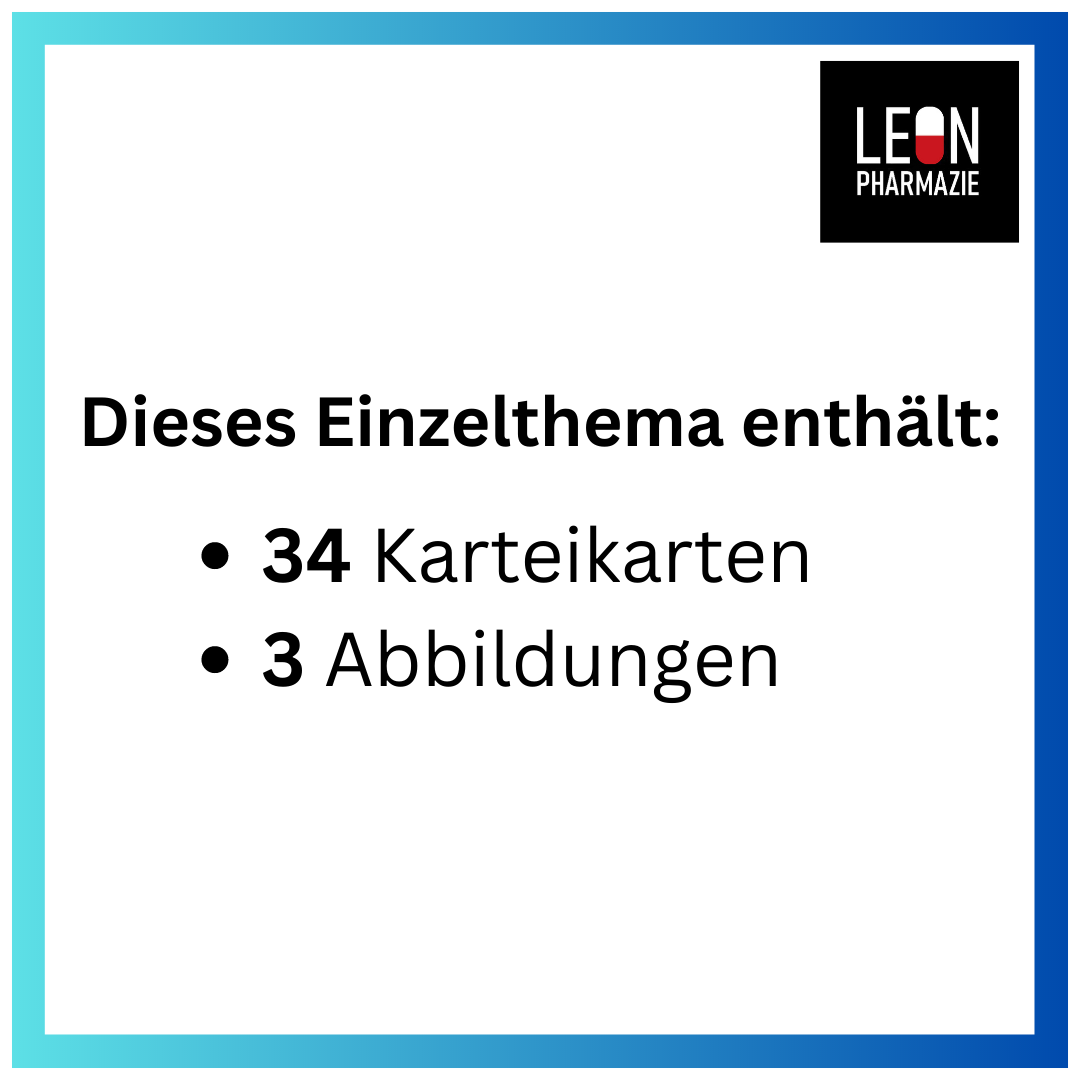 Pharmakokinetik (Einzelthema) - 34 Karteikarten