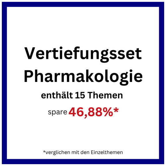Vertiefungsset Pharmakologie - 478 Karteikarten